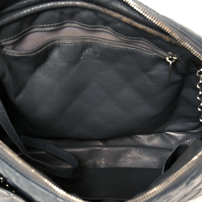 Chanel Aged Calfskin Quilted Large Reissue Camera Case Grey 5 of 10