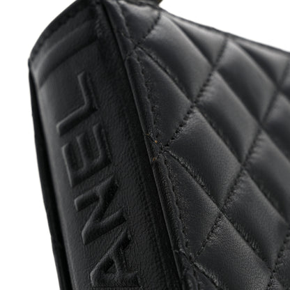 Chanel Lambskin Quilted Book Card Holder on Chain Black 13 of 14