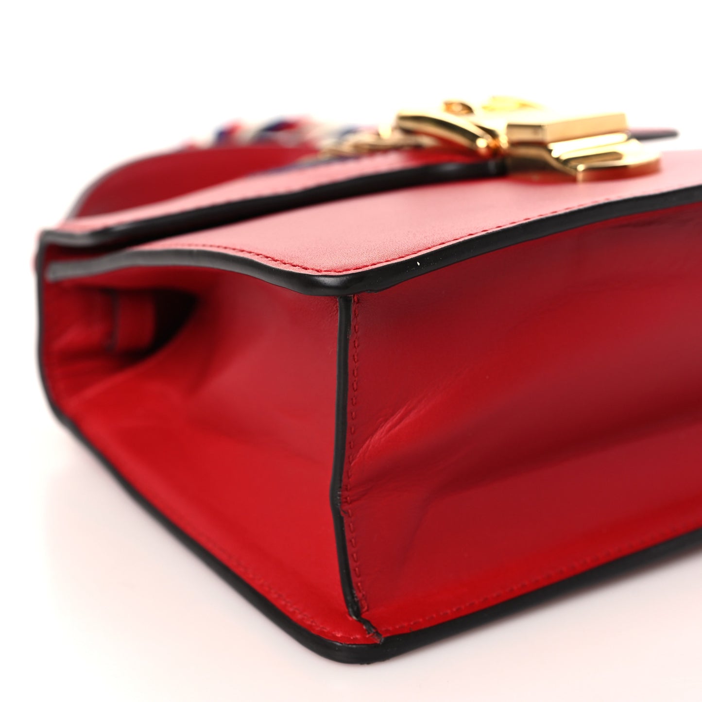 Calfskin Mini Sylvie Top Handle Bag Hibiscus Red