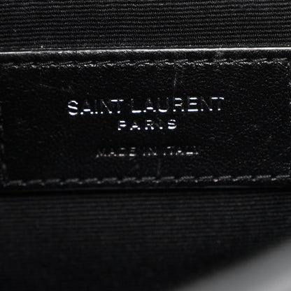 Saint Laurent Lambskin Quilted Toy Loulou Puffer Monogram Chain Satchel Black 6 of 11
