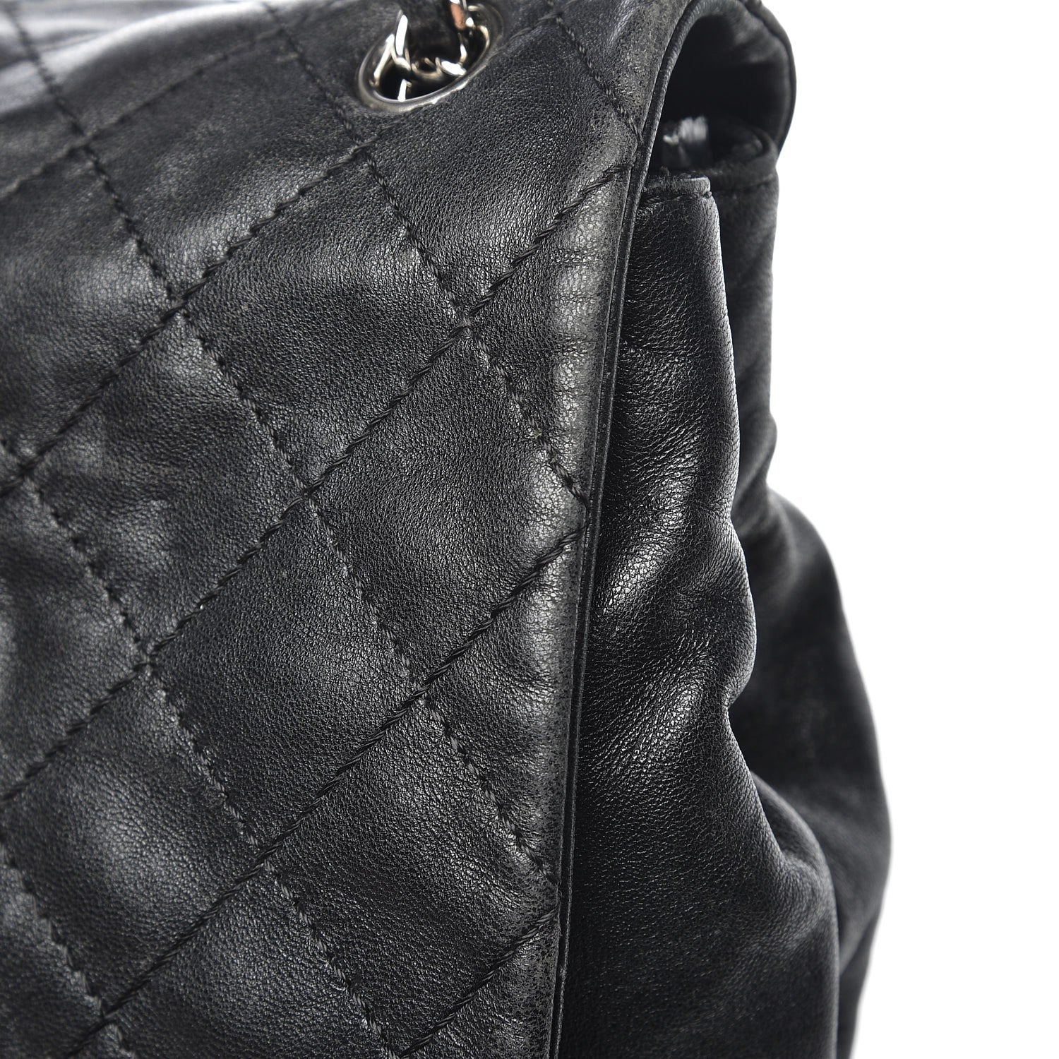 Chanel Shiny Lambskin Quilted Medium Trianon Messenger Flap Black 13 of 16