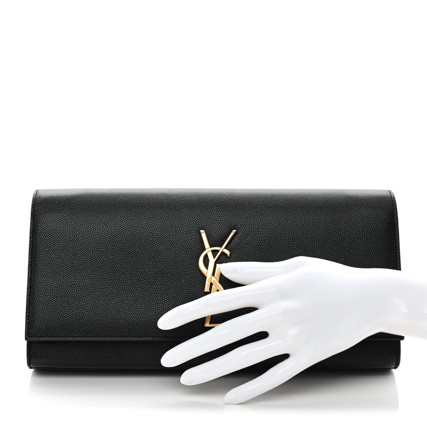 Grain De Poudre Monogram Cassandre Clutch Black