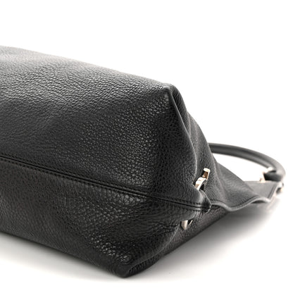 Salvatore Ferragamo Calfskin Fanisa Gancini Large Hobo Black 10 of 10