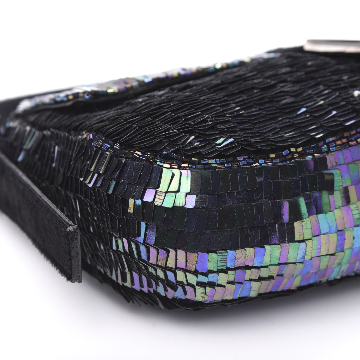 Fendi Sequin Paillettes Calf Hair Baguette Multicolor 7 of 9