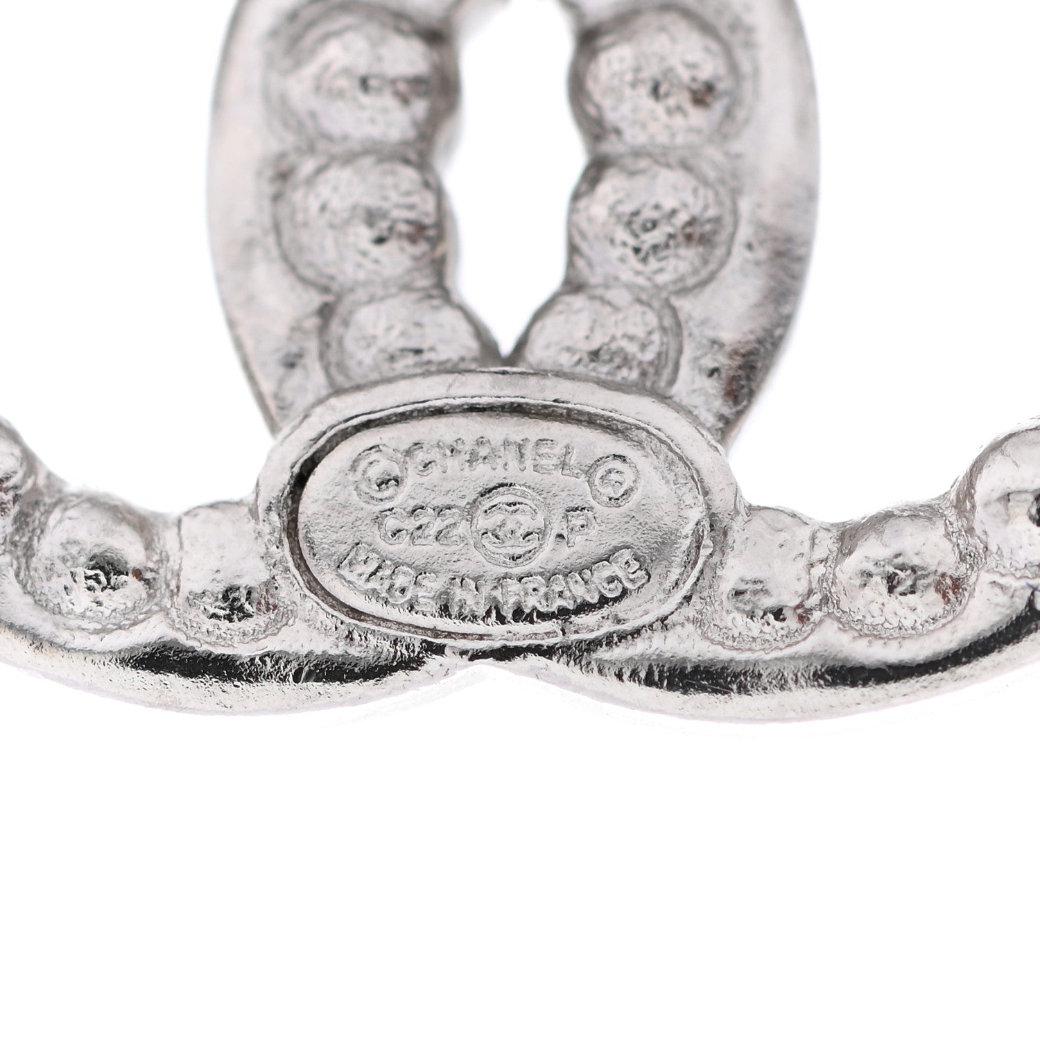 Chanel Crystal Pearl CC Earrings Silver 4 of 4