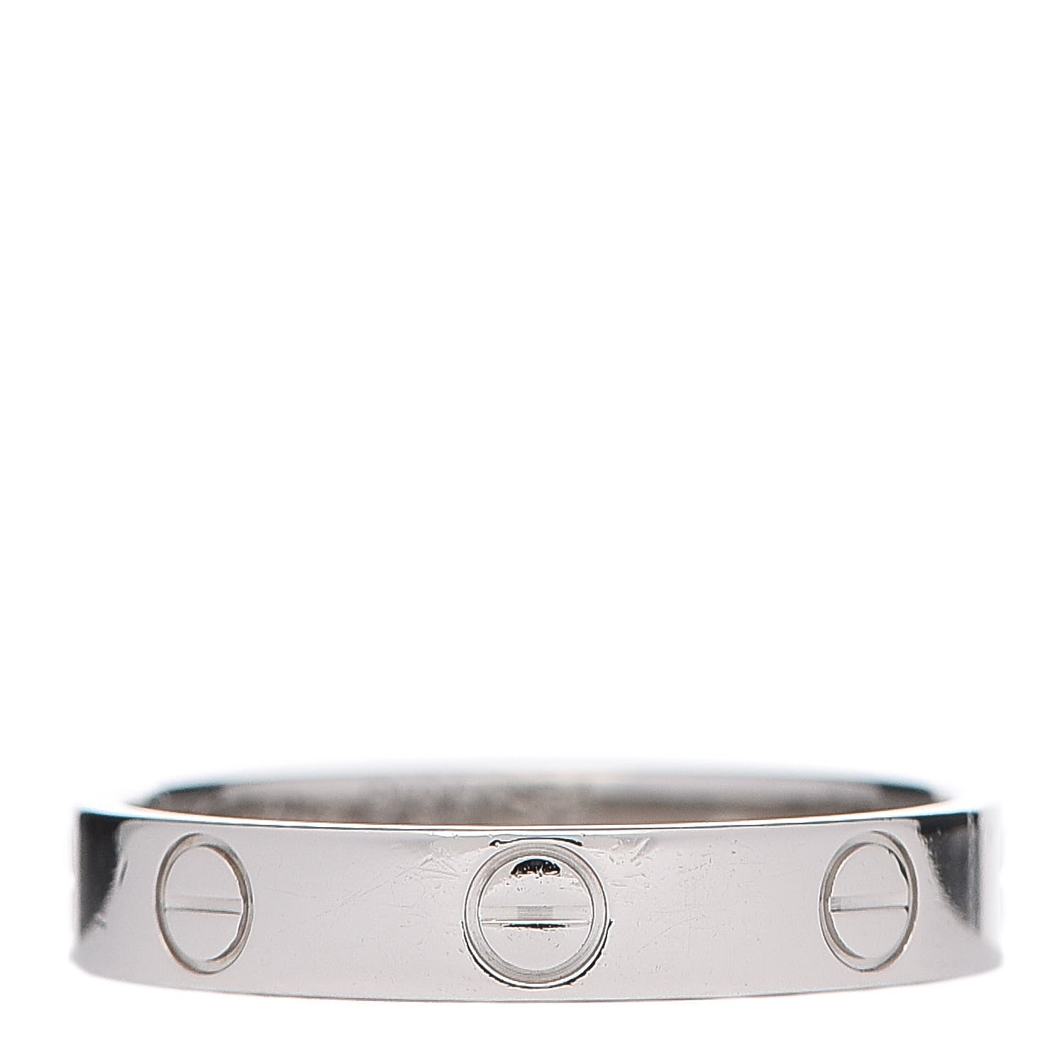 Cartier Platinum 3.5mm LOVE Wedding Band Ring 54 6.75 1 of 5