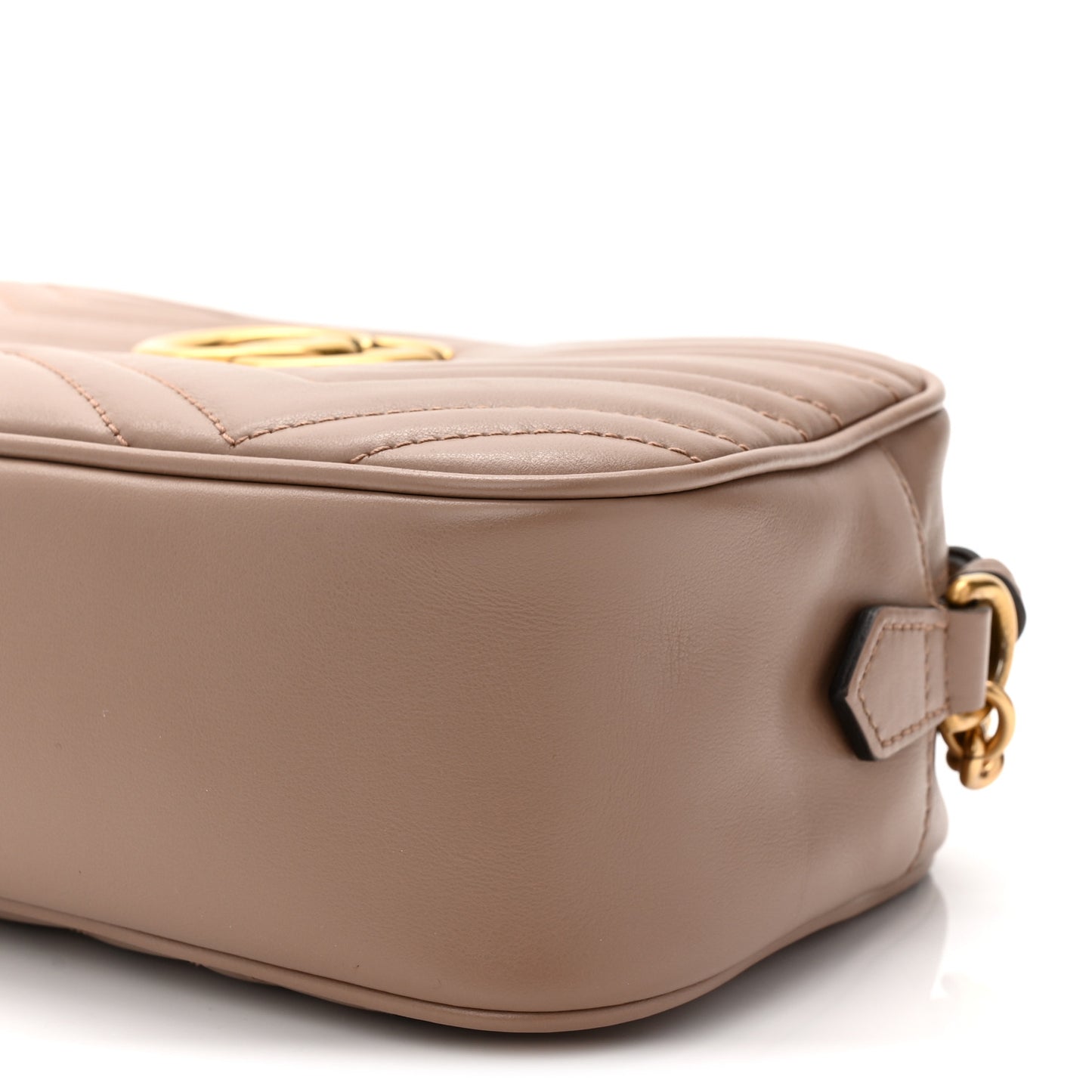 Calfskin Matelasse Small GG Marmont Chain Shoulder Bag Porcelain Rose