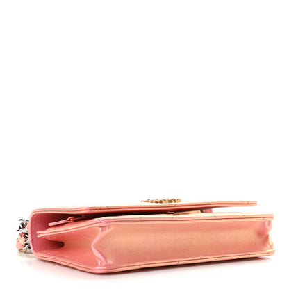 Chanel Iridescent Calfskin Quilted Chanel 19 Wallet On Chain WOC Pink 3 of 12