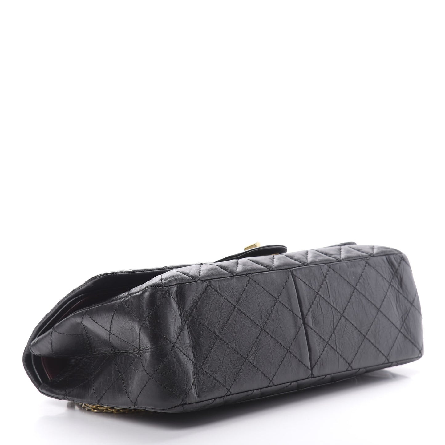 Aged Calfskin Quilted 2.55 Reissue 227 Flap Black