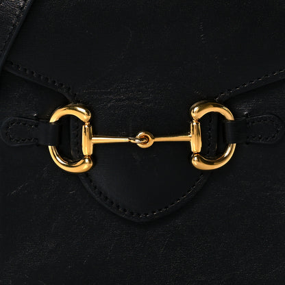 Gucci Boarded Plutone Calfskin Mini Horsebit 1955 Crossbody Bag Black 8 of 11