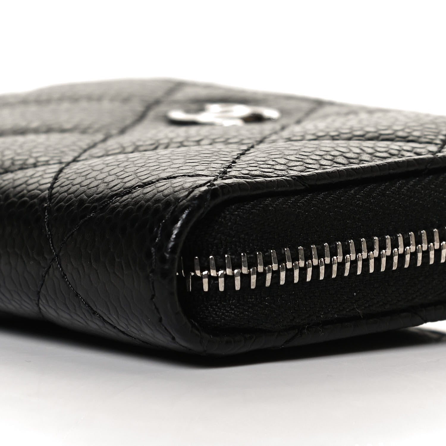 Chanel Caviar Quilted Zip Coin Purse Black 8 of 11