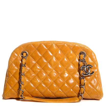 Chanel Glazed Calfskin Small Just Mademoiselle Bowling Bag Dark Orange 1 of 7