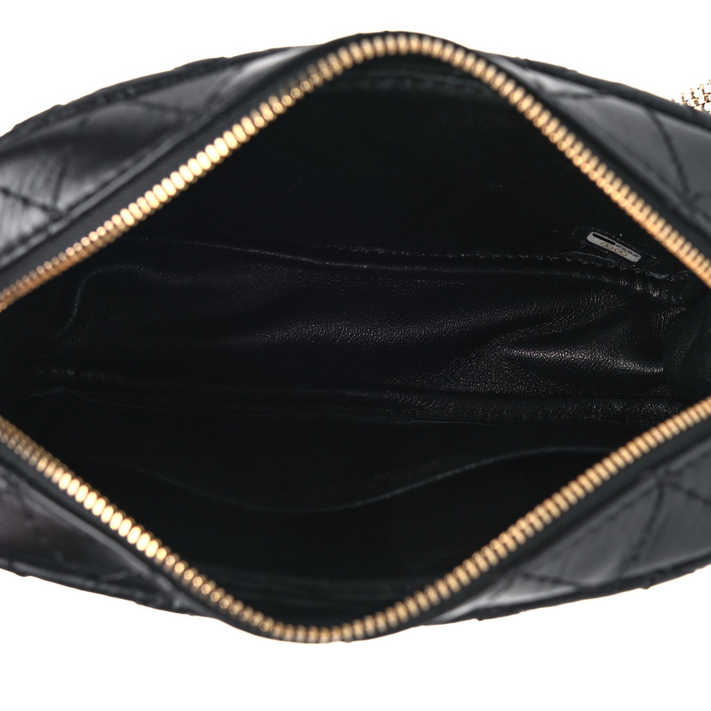 Aged Calfskin Quilted Mini Reissue Camera Case Black