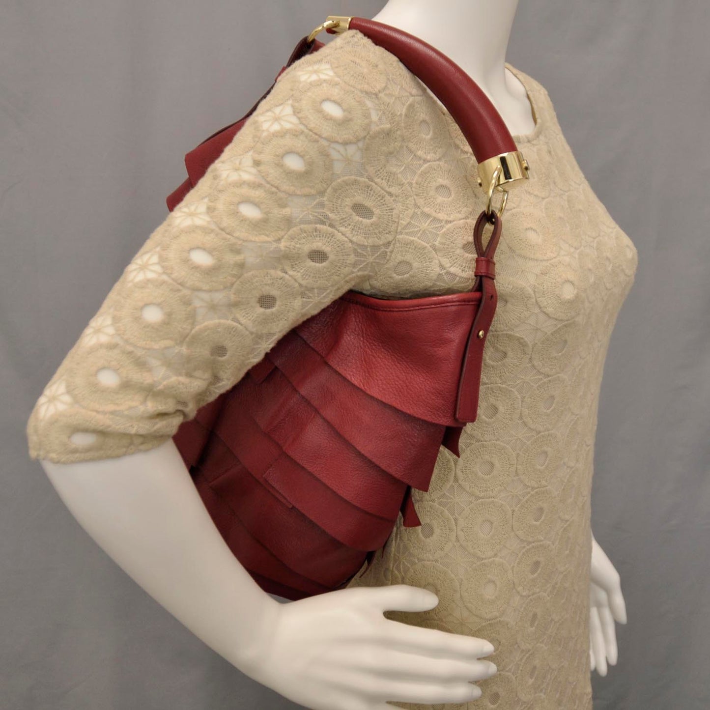 Chevre Leather Ruffle Saint Tropez