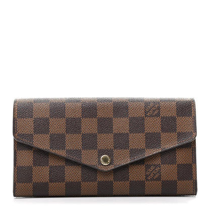 Louis Vuitton Damier Ebene Sarah Wallet NM 1 of 9
