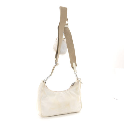 Prada Nylon Re-Edition 2005 Shoulder Bag White 3 of 16