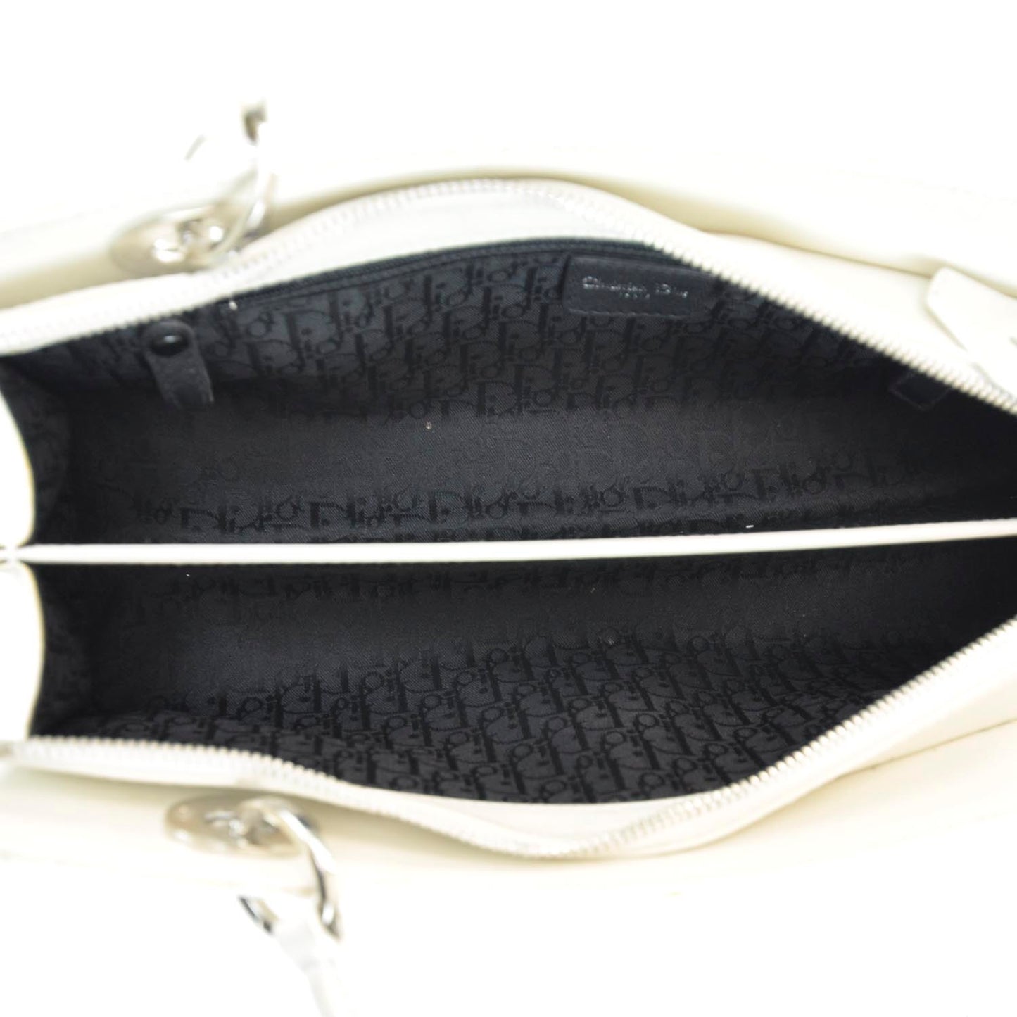 Leather Cannage East West Lady Dior White