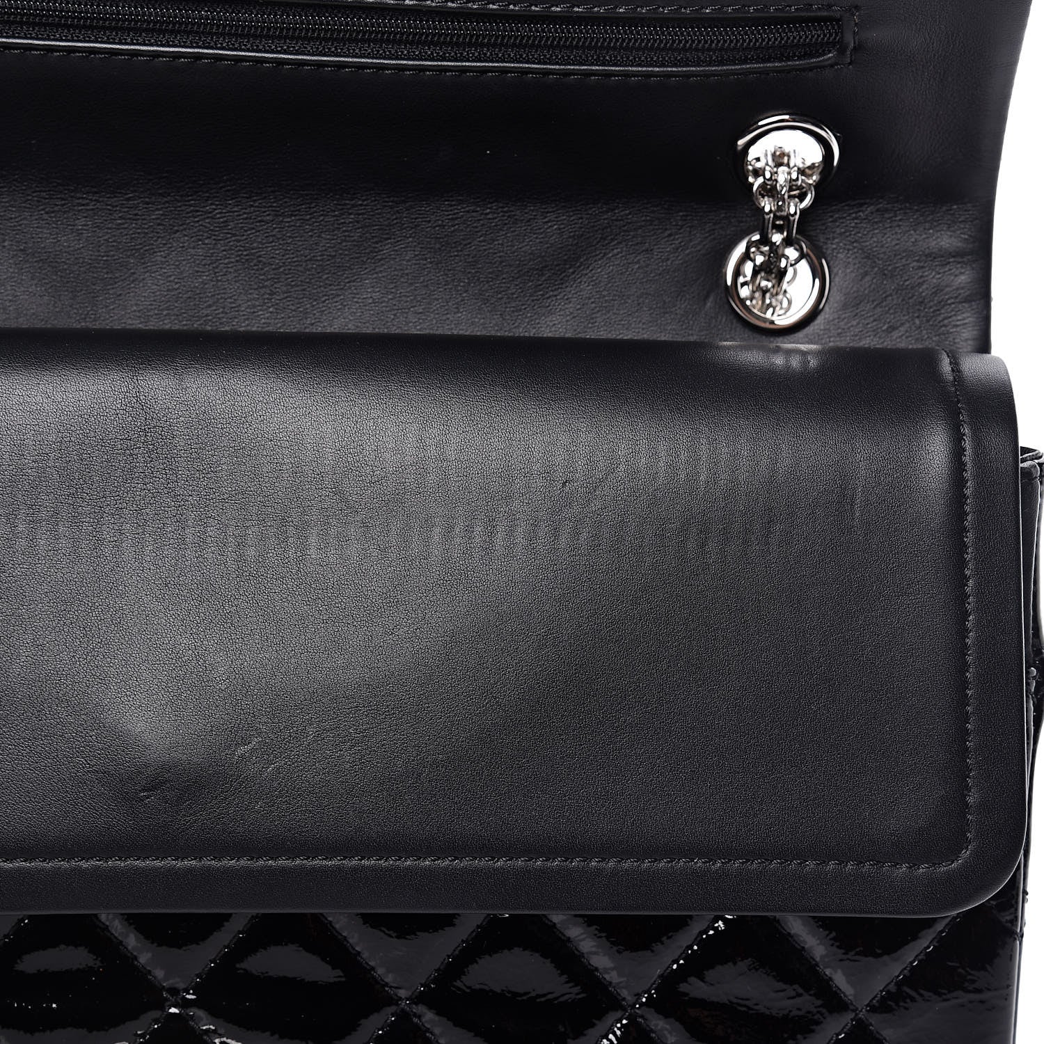 Chanel Distressed Patent Quilted 2.55 Reissue 227 Flap Black 12 of 17