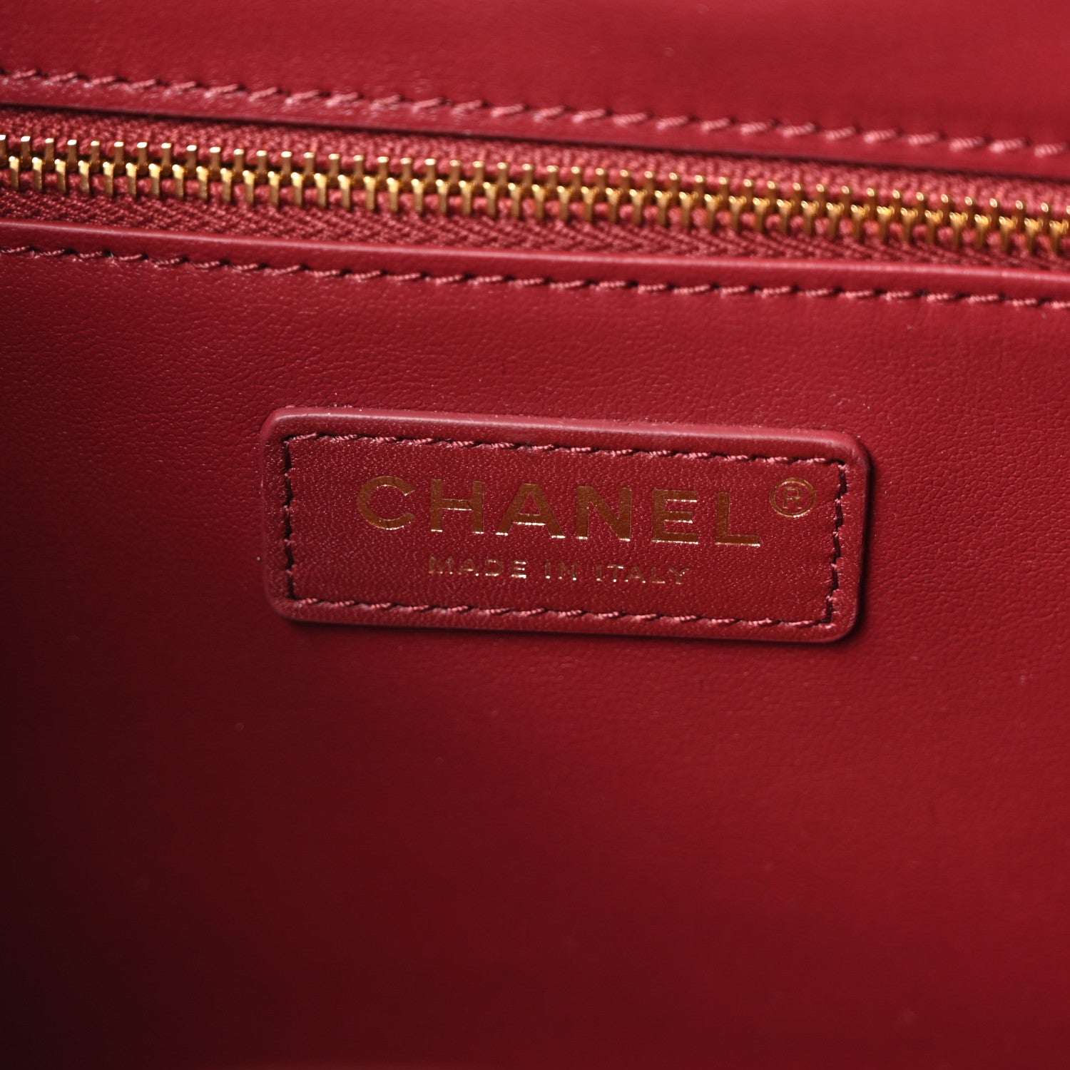 Chanel Calfskin Crocodile Embossed Archetype Small Shopping Tote Burgundy 5 of 9