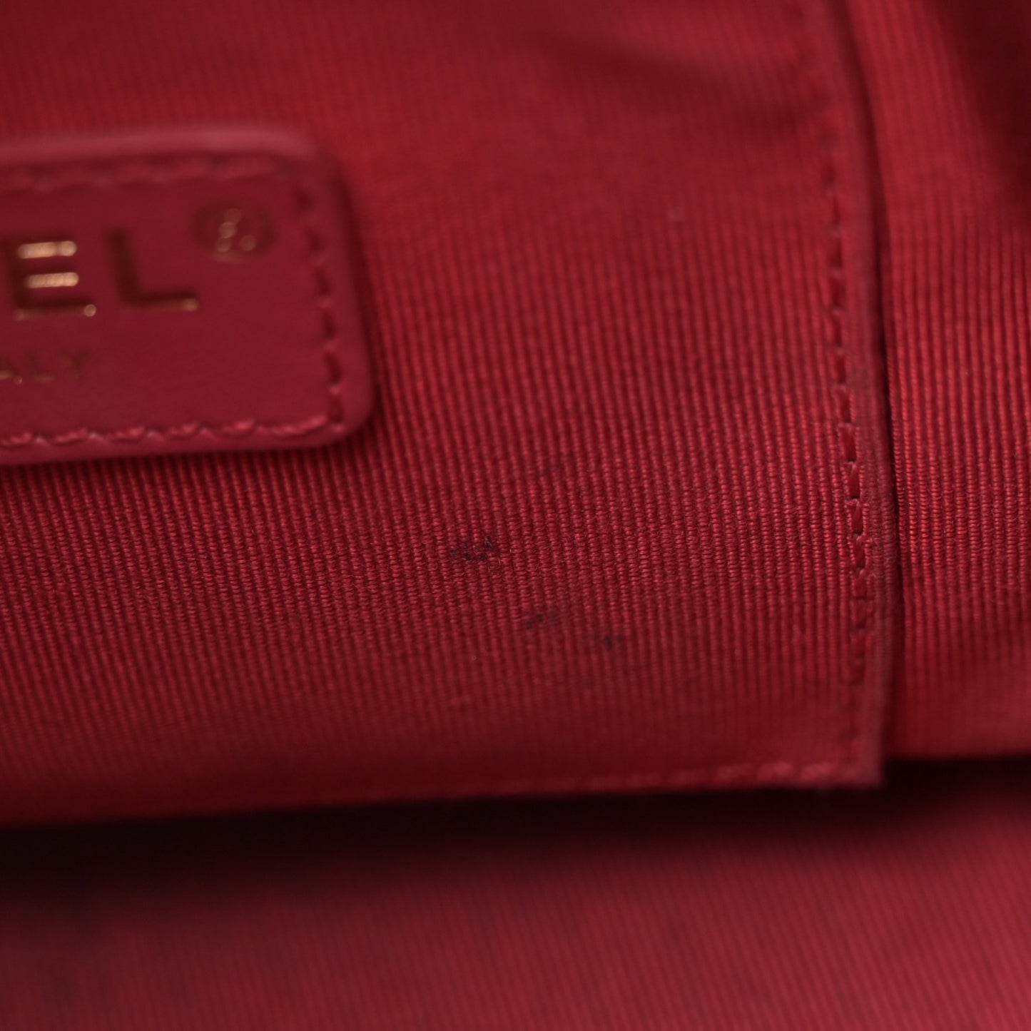 Shiny Aged Calfskin CC Chain Mini Drawstring Bag Black