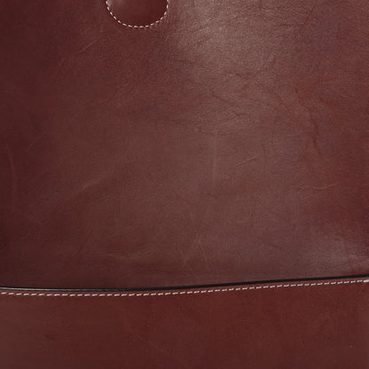 Celine Natural Calfskin Sangle Bucket Bag Burgundy 18 of 22
