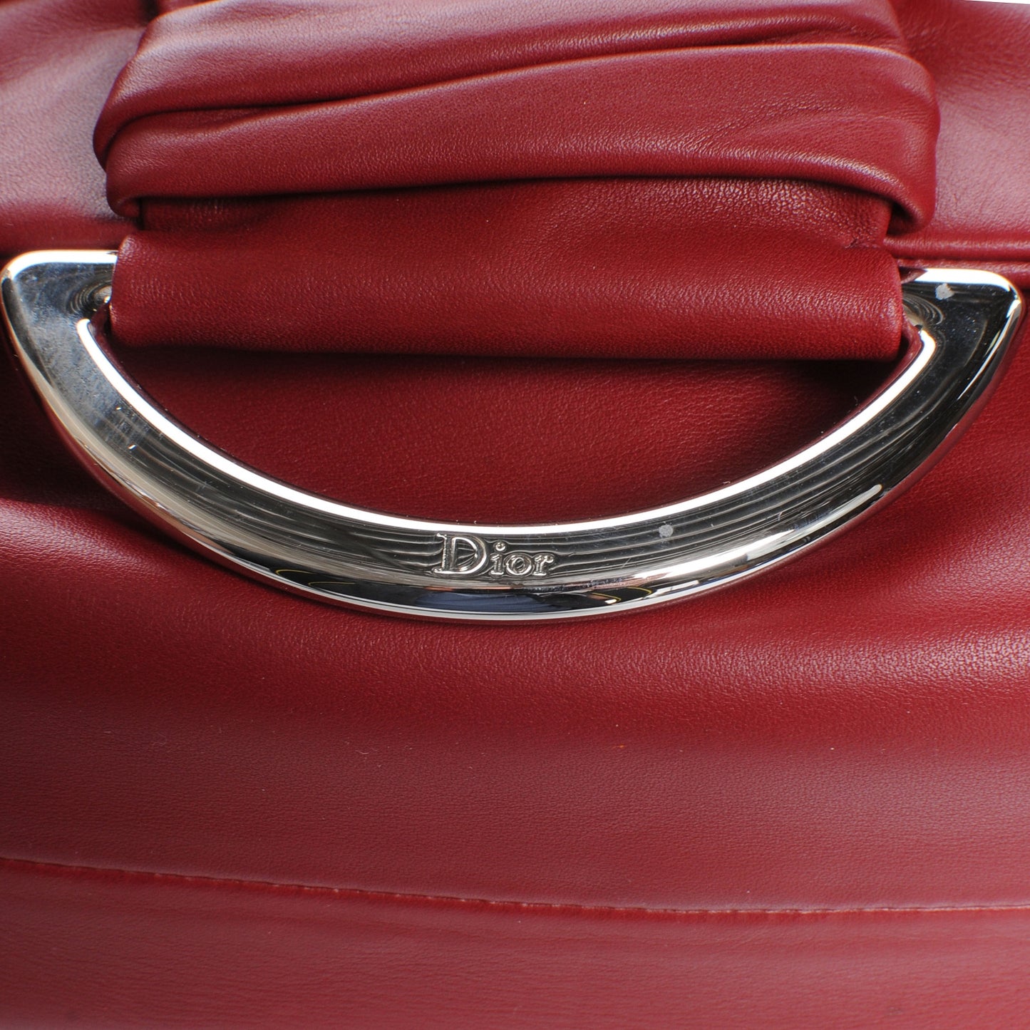 Lambskin Small Demi Lune Flap Red