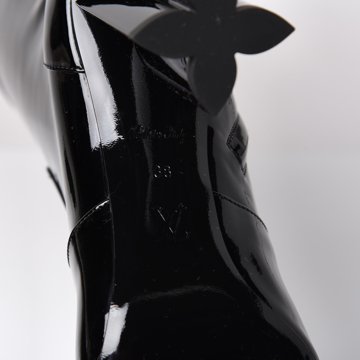 Louis Vuitton Patent Silhouette Ankle Boots 38 Black 6 of 7