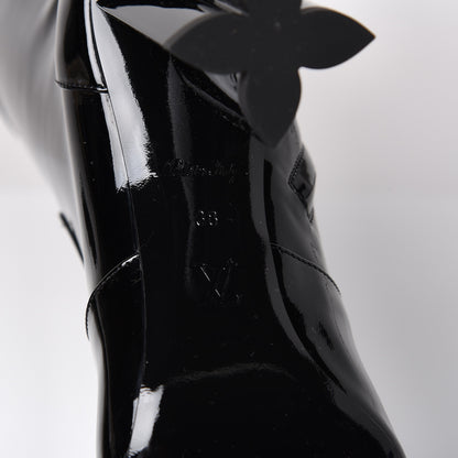 Louis Vuitton Patent Silhouette Ankle Boots 38 Black 6 of 7