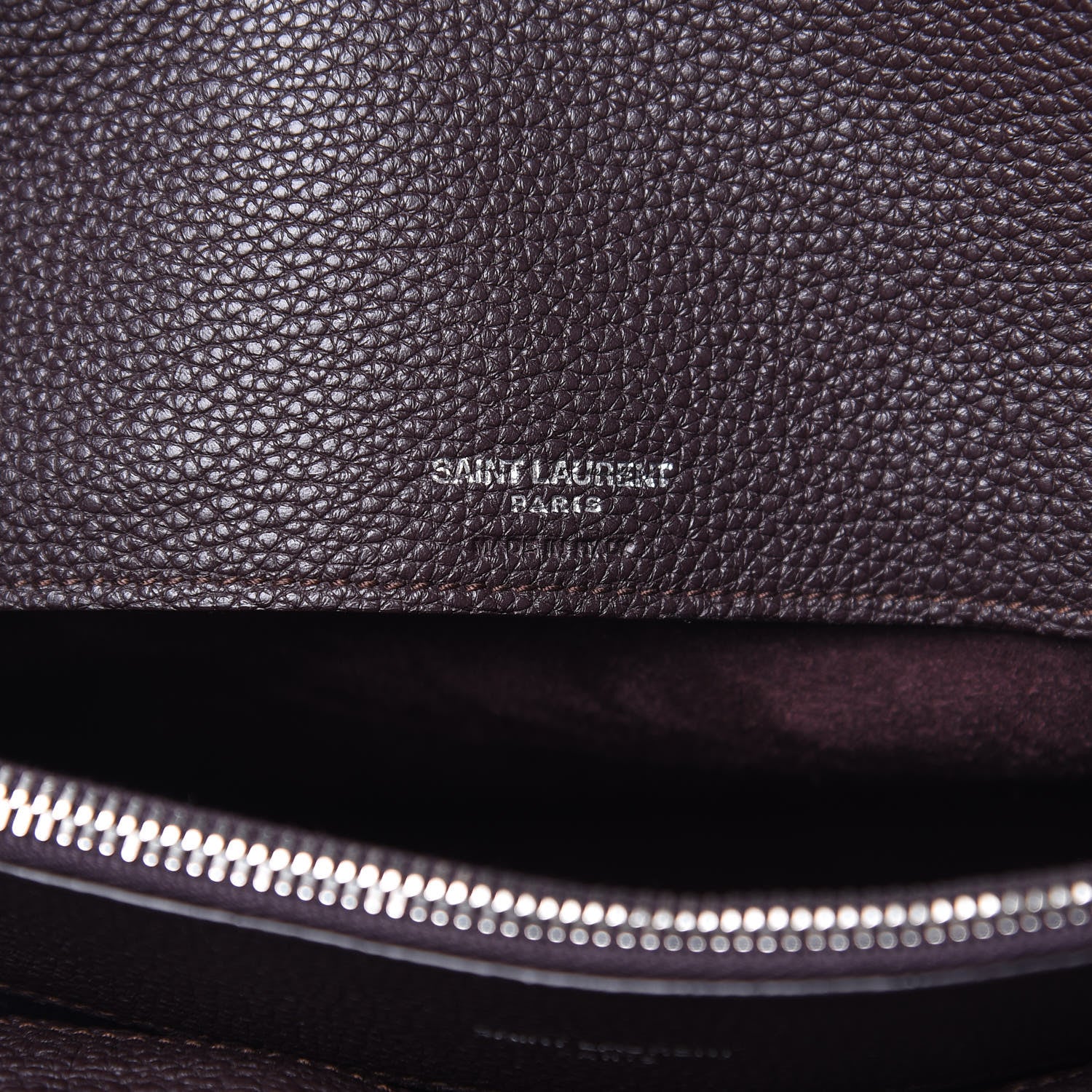 Saint Laurent Grained Calfskin Small Supple Sac De Jour Armaranto 7 of 14