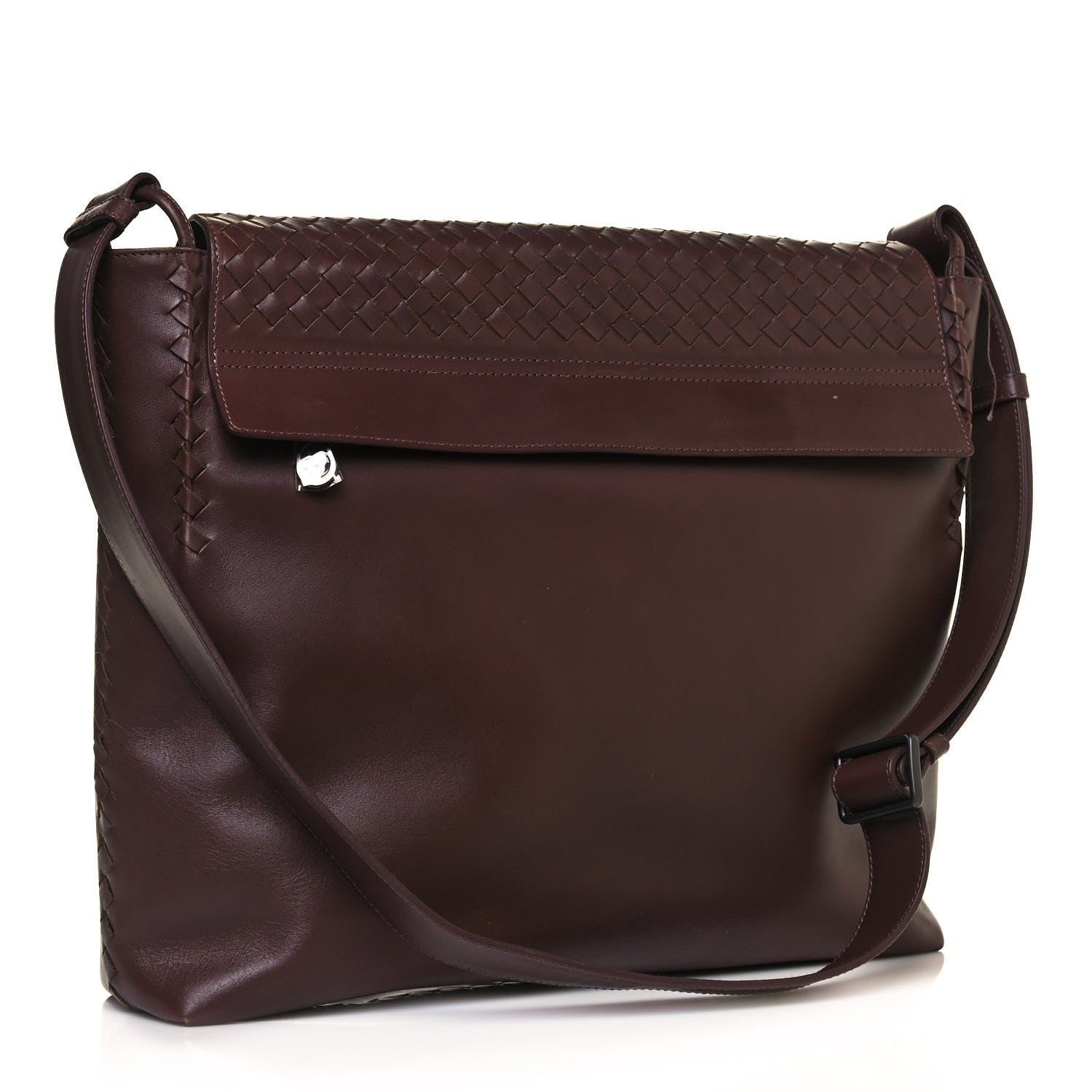 Bottega Veneta Nappa Intrecciato Messenger Bag Ebano 2 of 14