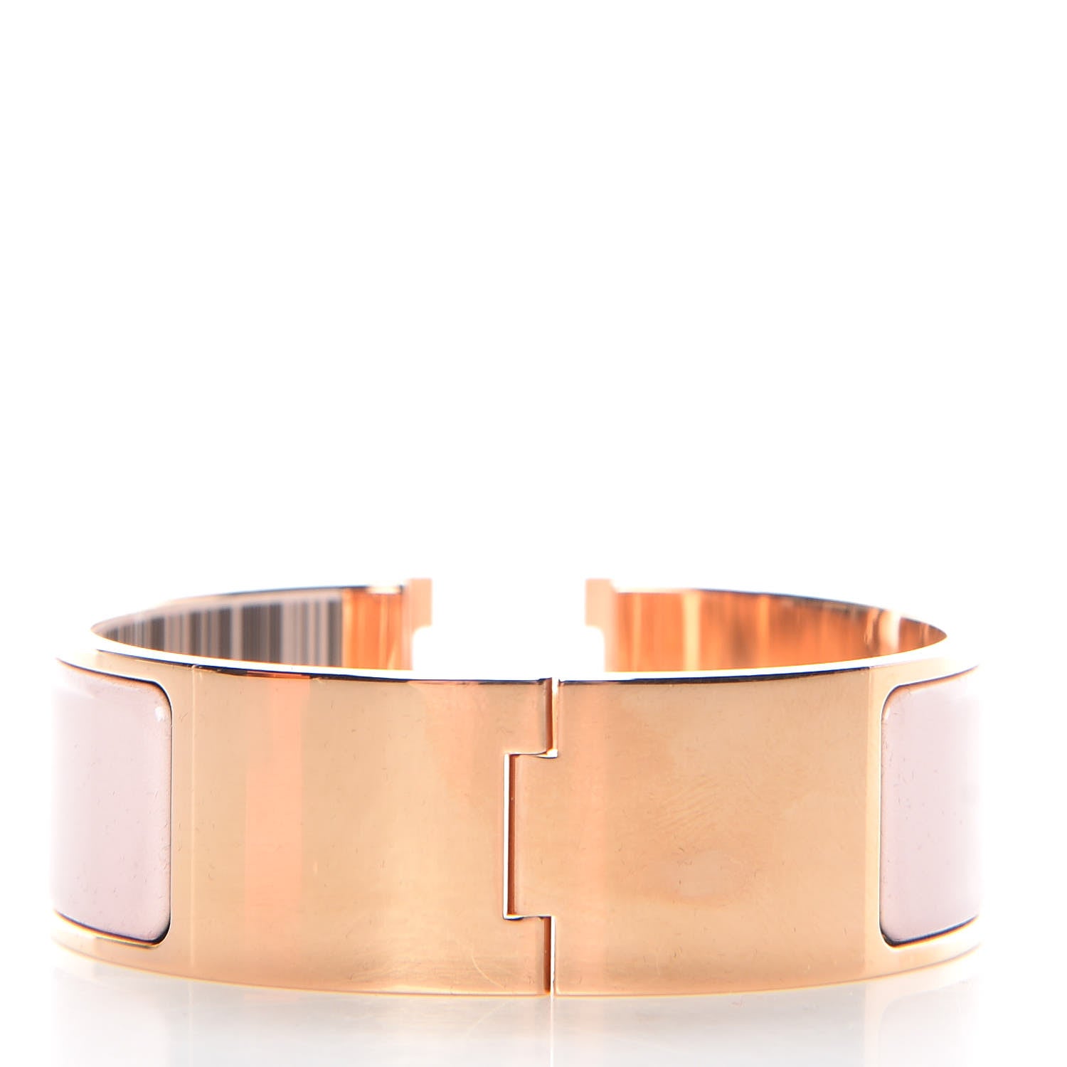 Hermes Enamel Wide Clic Clac H PM Bracelet Rose Candeur 3 of 6