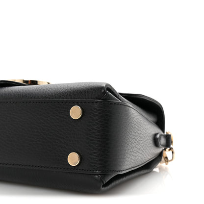 Gucci Dollar Calfskin Interlocking G Top Handle Shoulder Bag Black 10 of 10