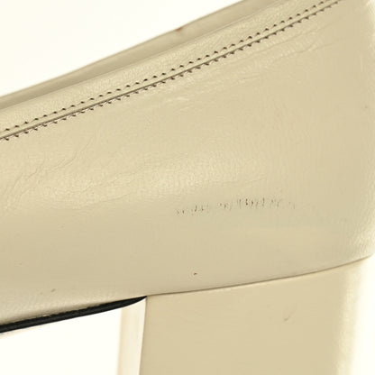 Gucci Goatskin Crystal Mid-Heel Loafer Pumps 40 Ivory 9 of 9
