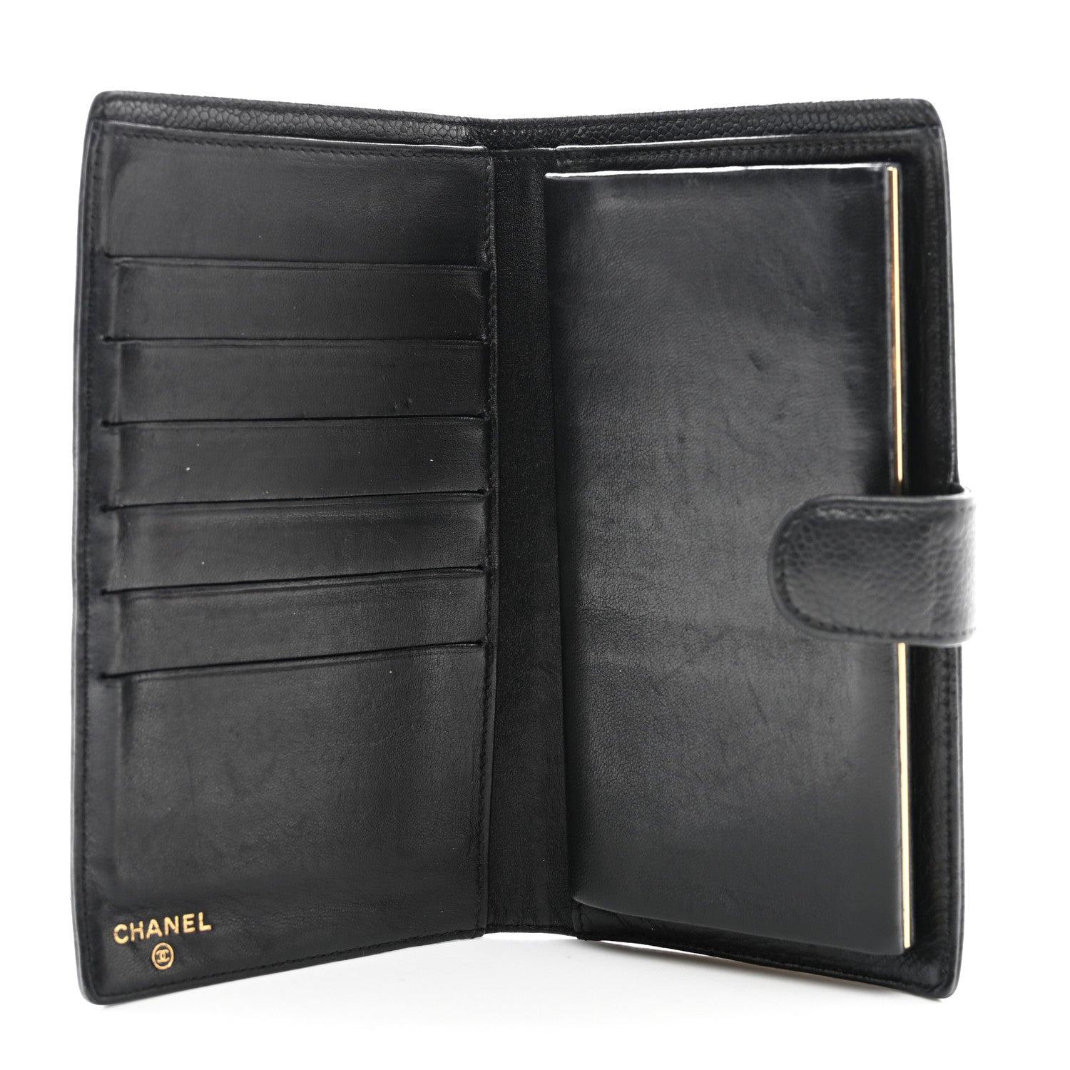 Chanel Caviar Timeless CC French Wallet Black 5 of 14
