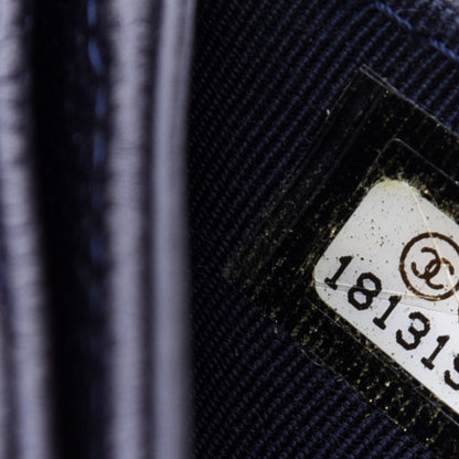 Chanel Caviar Quilted Compact French Flap Wallet Dark Blue 9 of 11