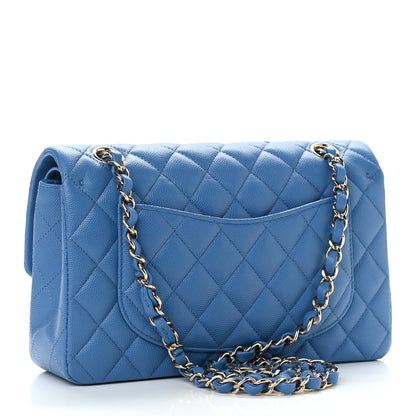Chanel Caviar Quilted Small Double Flap Blue 3 of 10