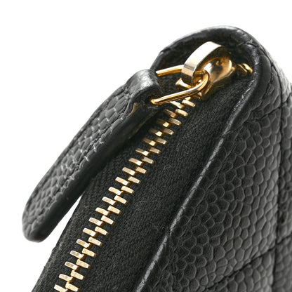 Chanel Caviar Quilted Zip Coin Purse Black 9 of 9