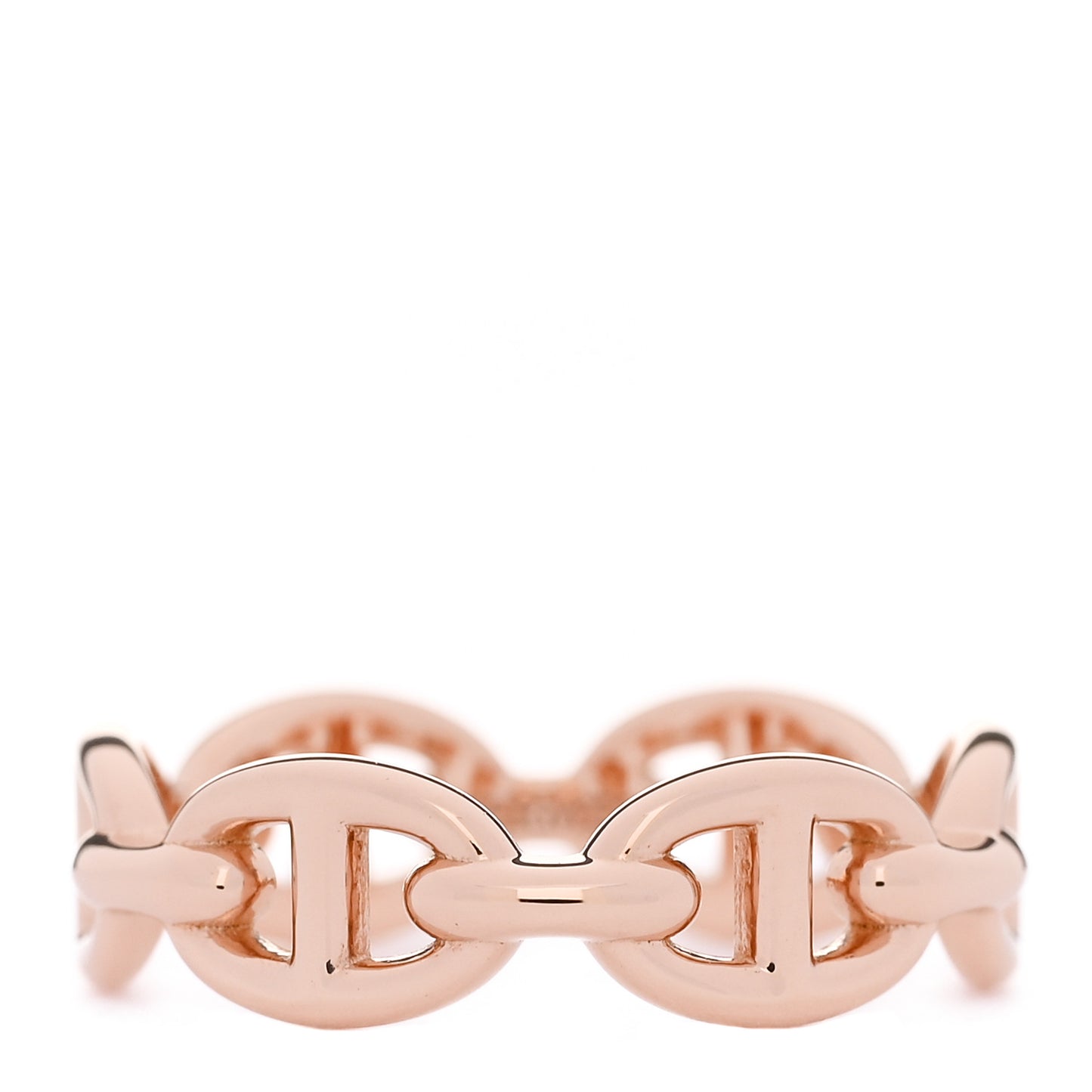 18K Rose Gold PM Chaine d'Ancre Enchainee Ring 53 6.5