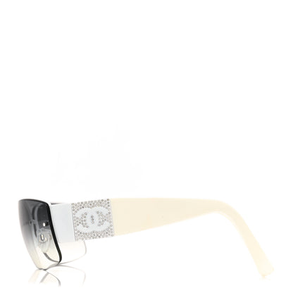 Chanel Crystal CC Sunglasses 4117-B White 3 of 7