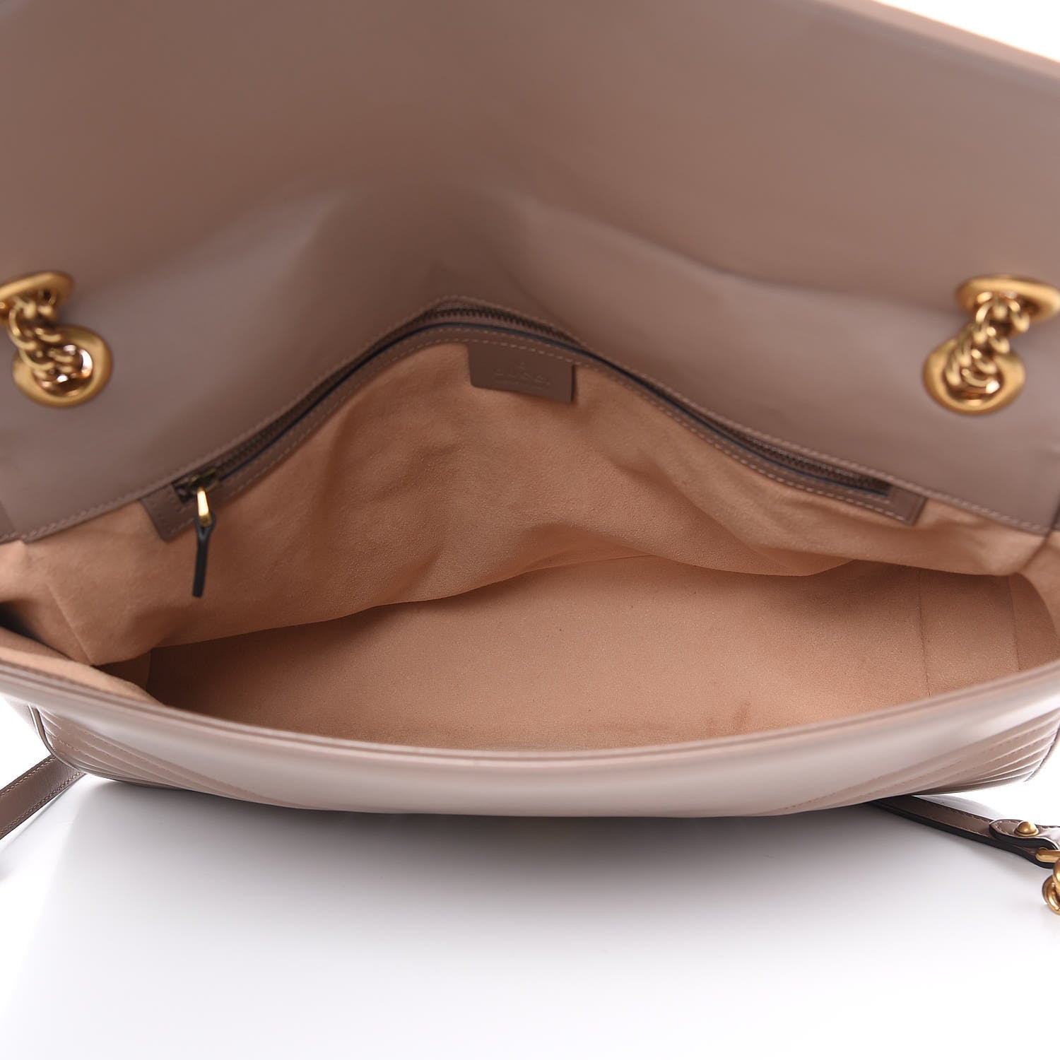 Gucci Calfskin Matelasse Heart Large GG Marmont Shoulder Bag Porcelain Rose 5 of 12