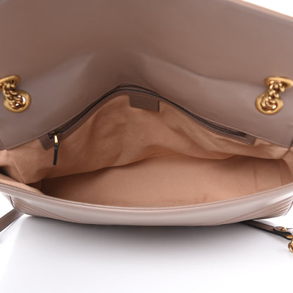 Gucci Calfskin Matelasse Heart Large GG Marmont Shoulder Bag Porcelain Rose 5 of 12