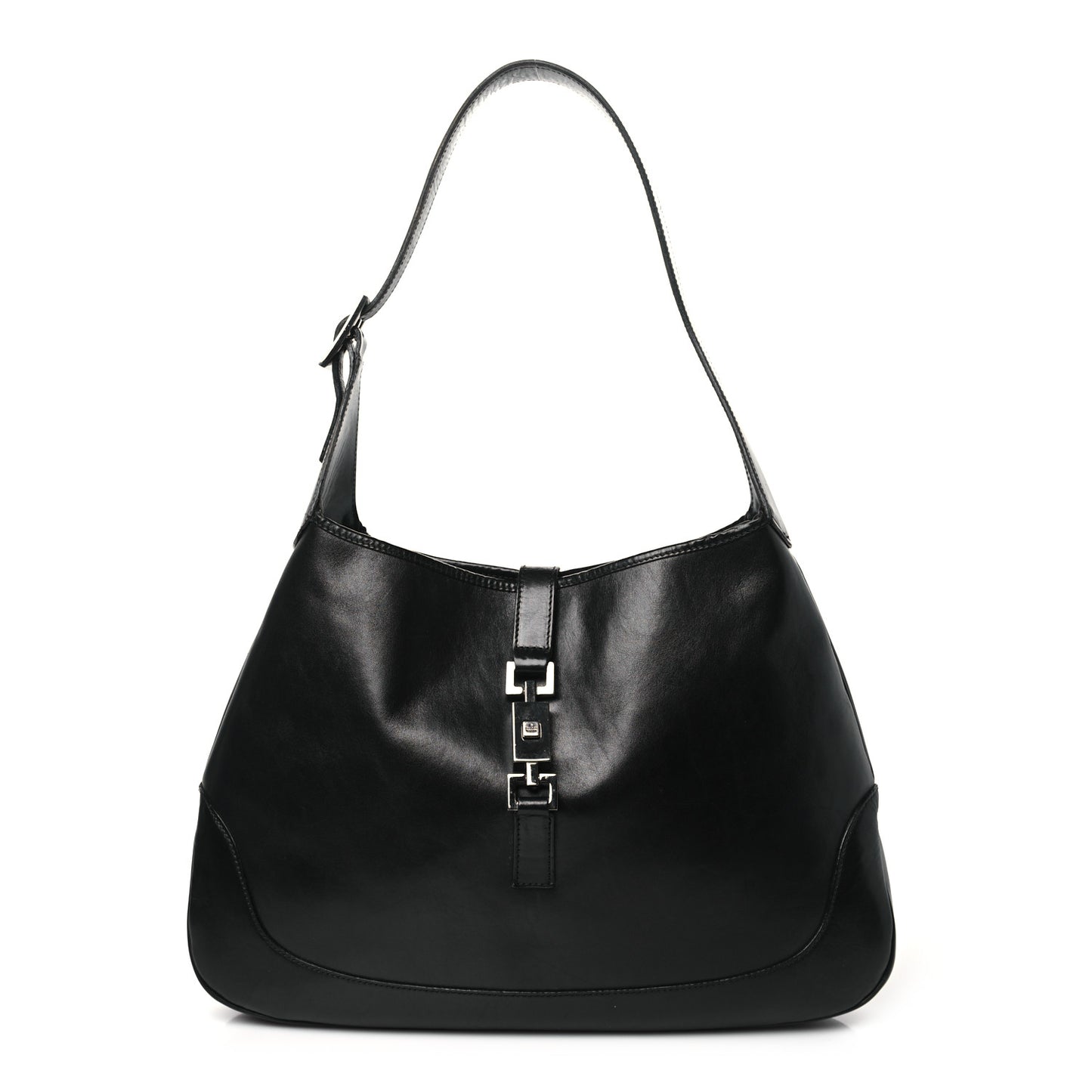 Soft Calfskin Large Jackie Hobo Black