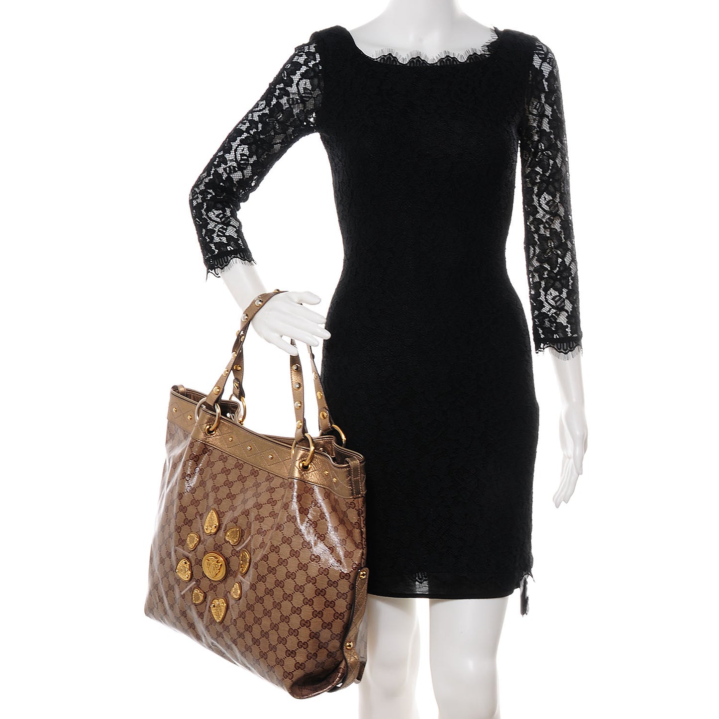 Crystal Monogram Studded Irina Tote