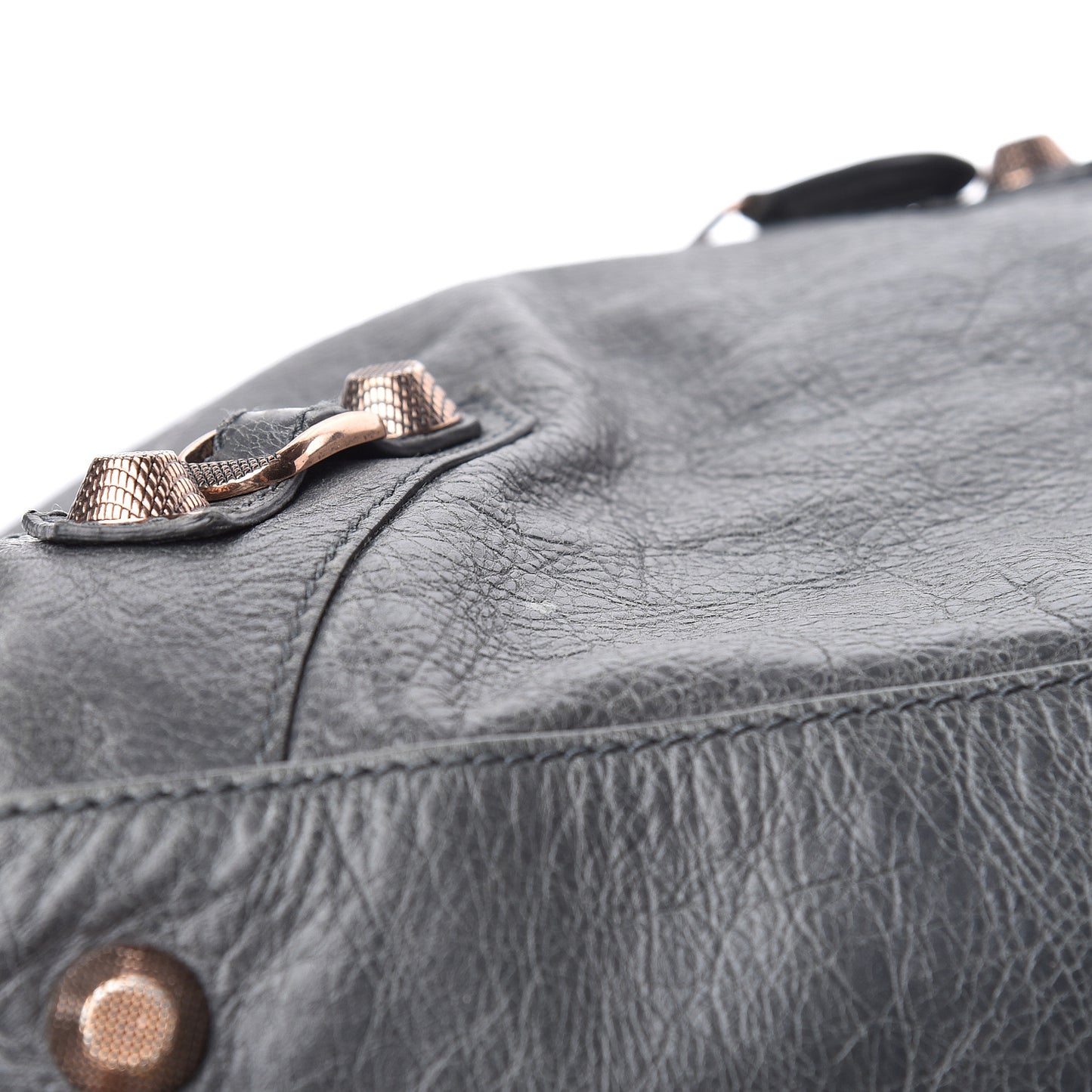 Agneau Giant 12 Rose Gold Hardware Work Gris Tarmac