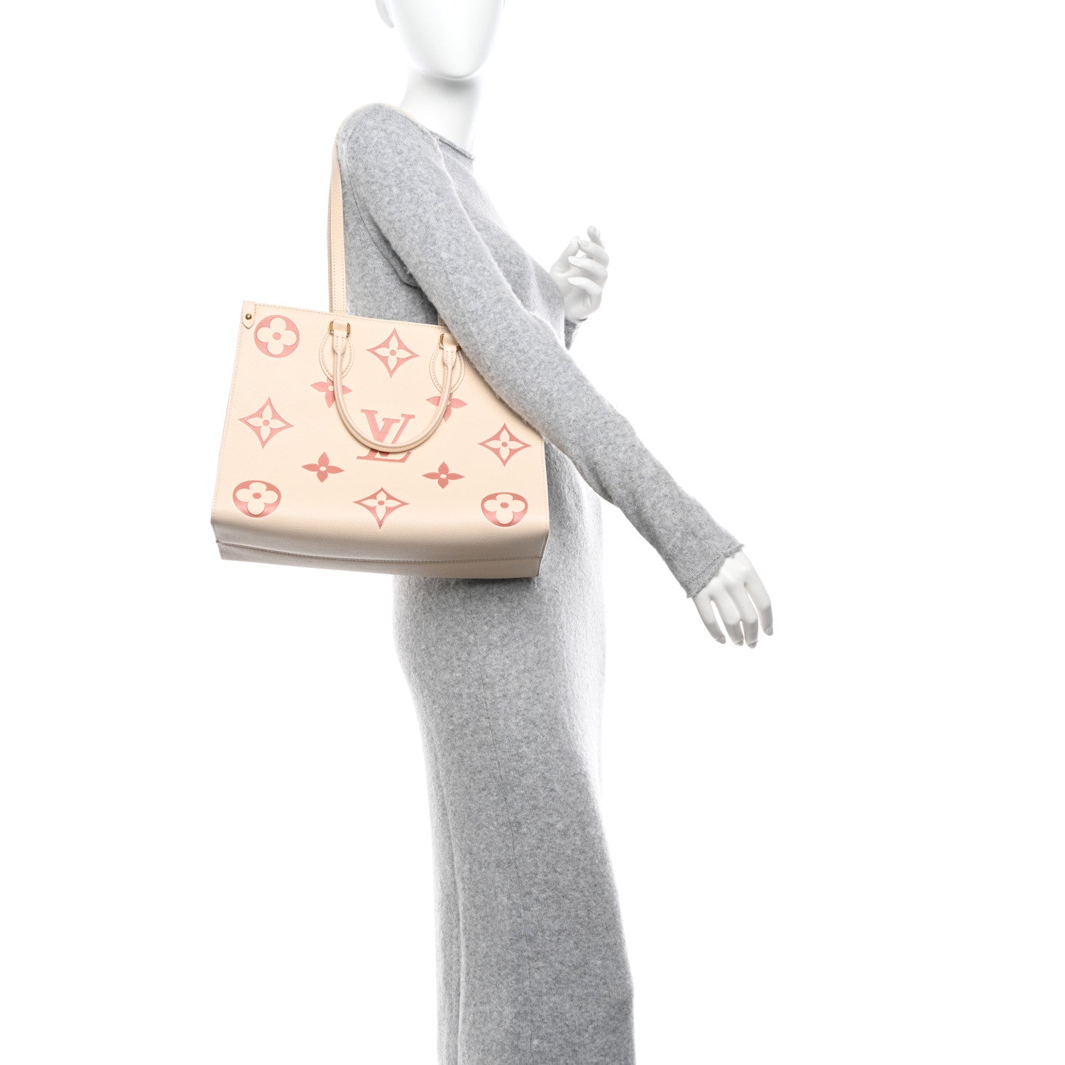 Louis Vuitton LOUIS VUITTON Empreinte Monogram Giant Onthego MM Creme Rose Trianon 3 of 9