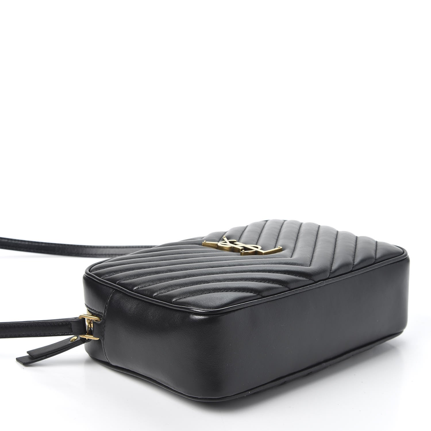 Saint Laurent Calfskin Matelasse Monogram Lou Camera Bag Black 3 of 9