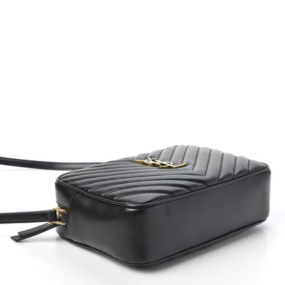 Saint Laurent Calfskin Matelasse Monogram Lou Camera Bag Black 3 of 9