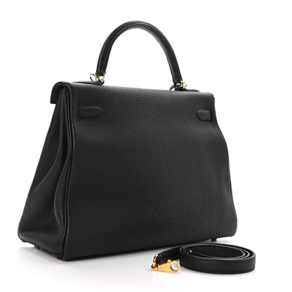 Hermes Togo Kelly Retourne 32 Black 3 of 14