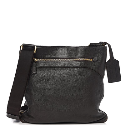Prada Cervo Deerskin Flat Messenger Bag Ebano 1 of 12