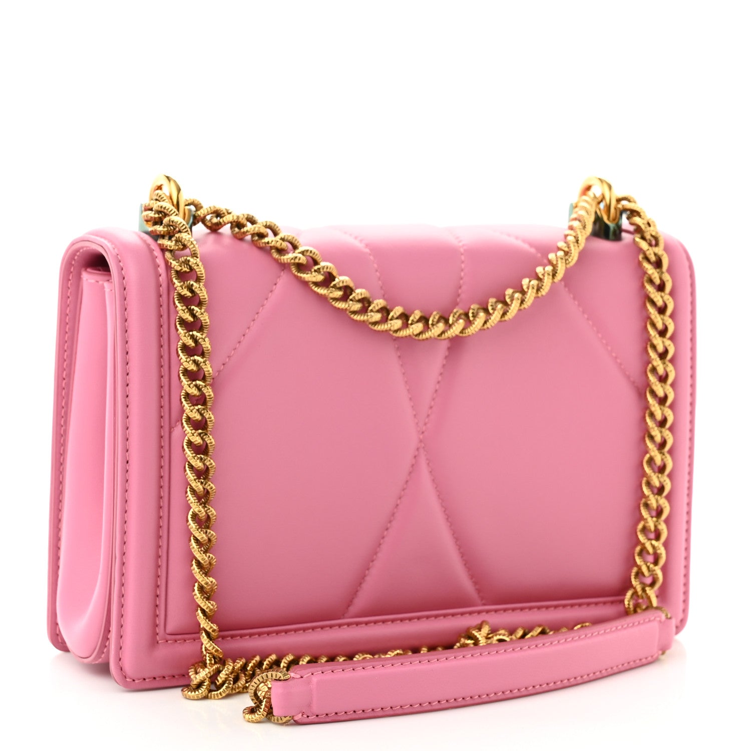 Dolce & Gabbana Calfskin Medium Devotion Crossbody Bag Pink 3 of 9